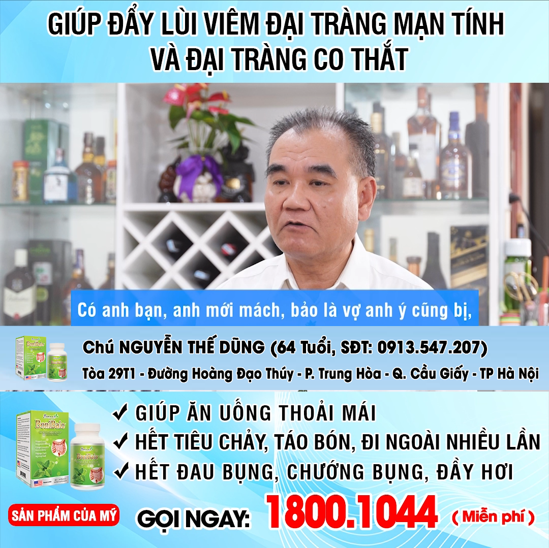 Viêm loét đại tràng mãn tính và hội chứng ruột kích thích – đã có viên uống BoniBaio của Mỹ