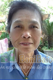 Bà Trần Thị Liên, 70 tuổi ở Thôn Ái Quốc, xã Đình Chu, huyện Lập Thạch, Vĩnh Phúc, điện thoại: 0388.024.919 .