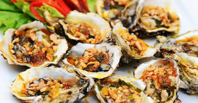 Hàu nướng mỡ hành